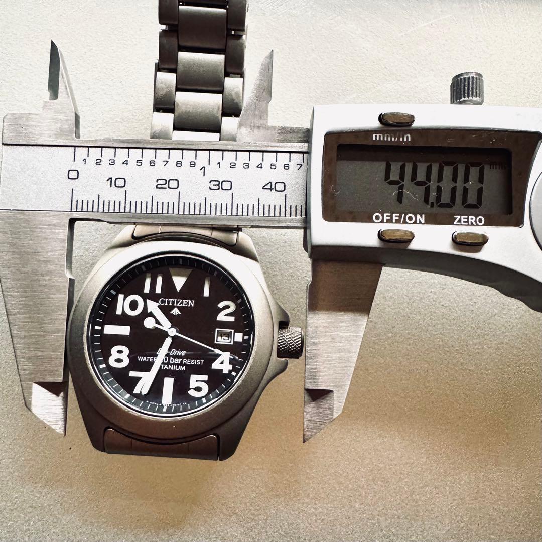 稼動品 シチズン ECO-DRIVE プロマスター チタニウム製 ベルト延長駒付