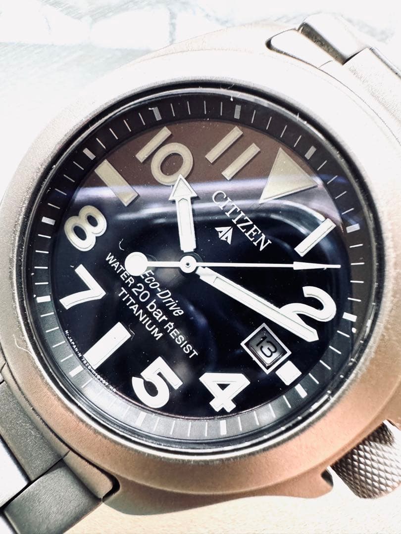 稼動品 シチズン ECO-DRIVE プロマスター チタニウム製 ベルト延長駒付