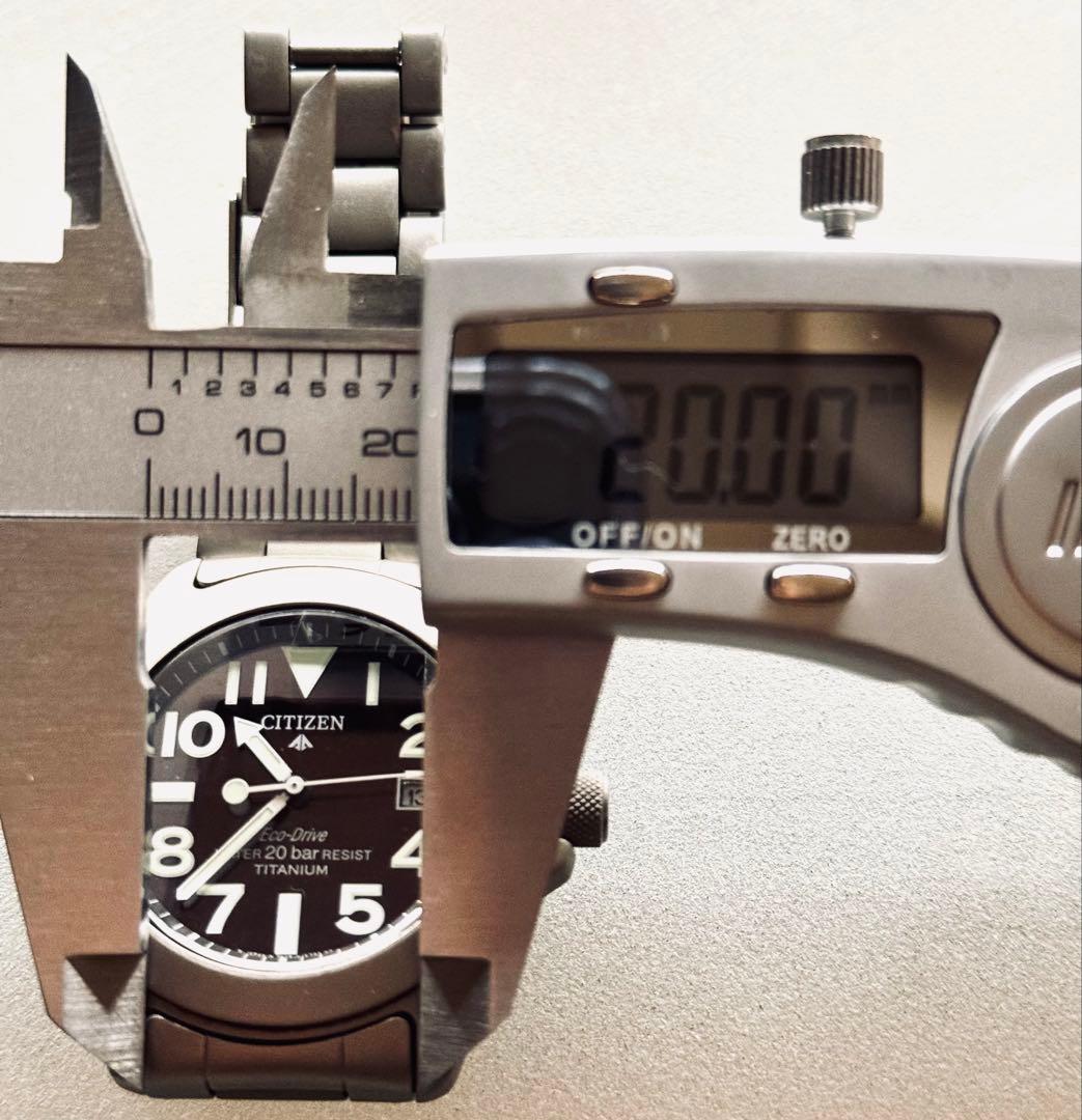 稼動品 シチズン ECO-DRIVE プロマスター チタニウム製 ベルト延長駒付