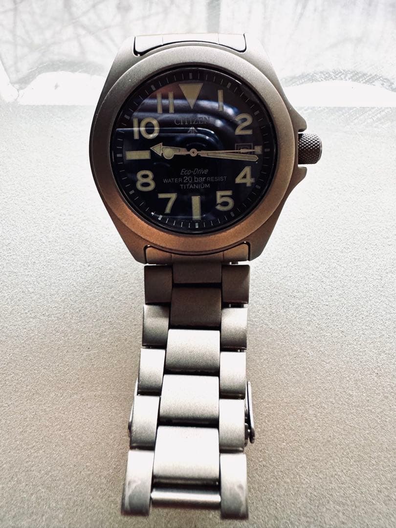 稼動品 シチズン ECO-DRIVE プロマスター チタニウム製 ベルト延長駒付