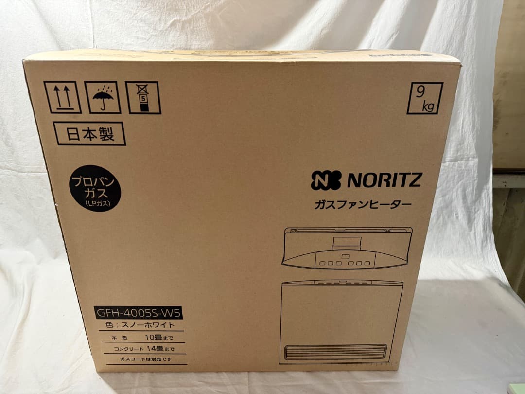 ④【未使用品】ノーリツ ガスファンヒーター GFH4005S　2018年製　M7