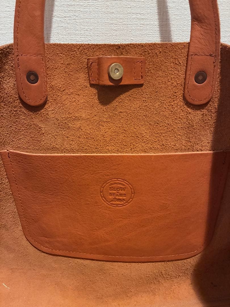 SLOW × BEAMS 別注レザートートバッグ　※専用ケース付き
