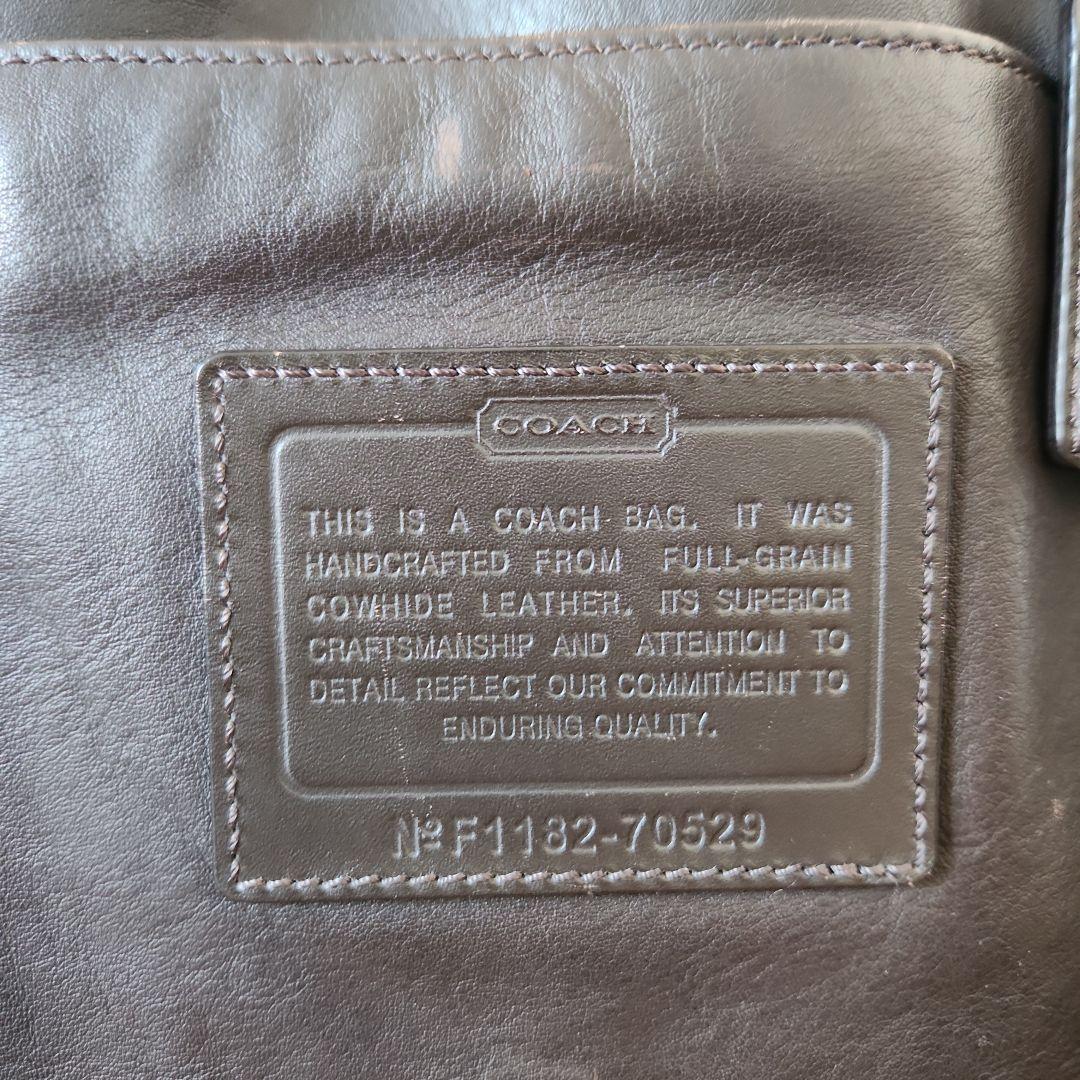 COACH/コーチ レザー×スエード リバーシブルトートバッグ ブラウン A4可