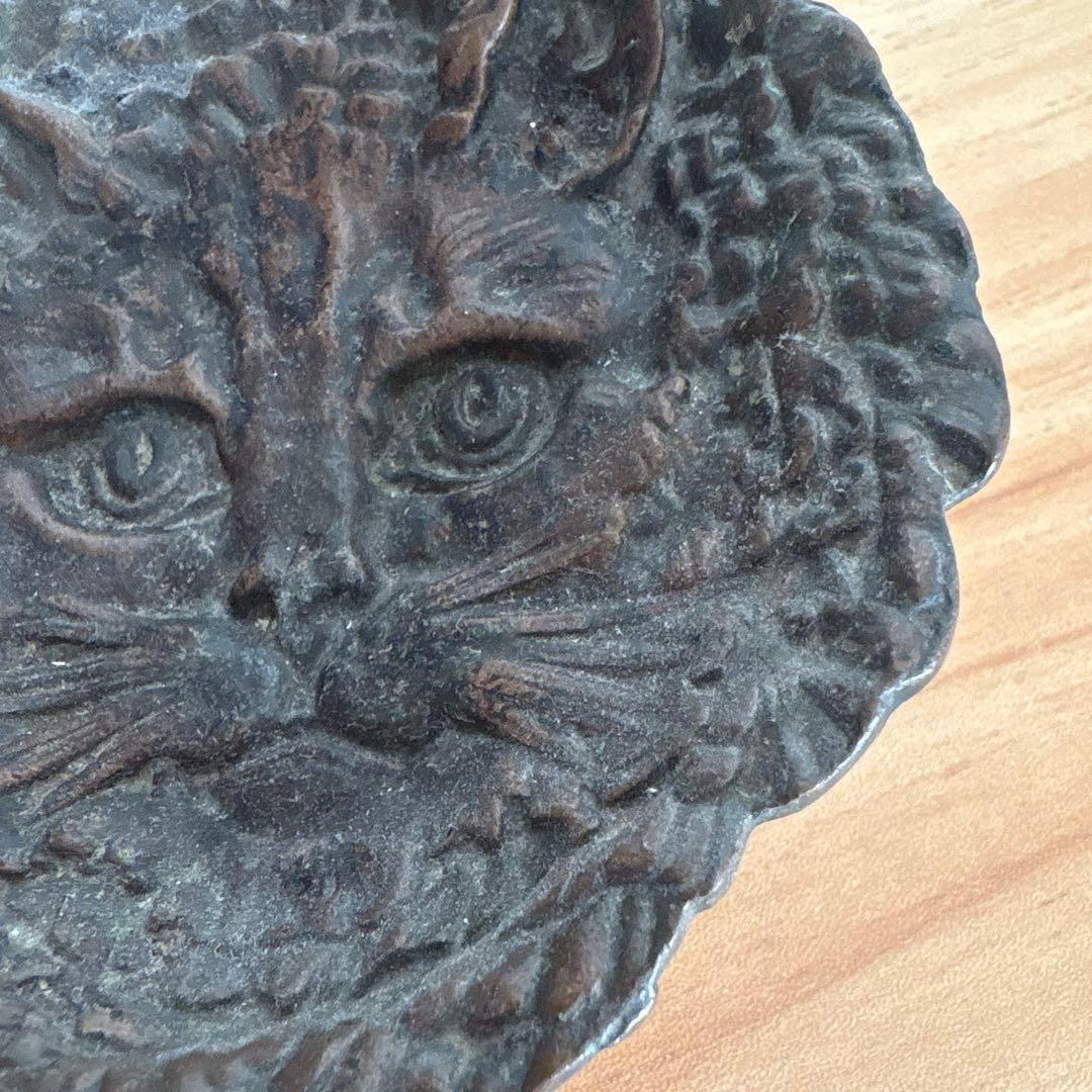 アンティーク　フランス　猫トレイ