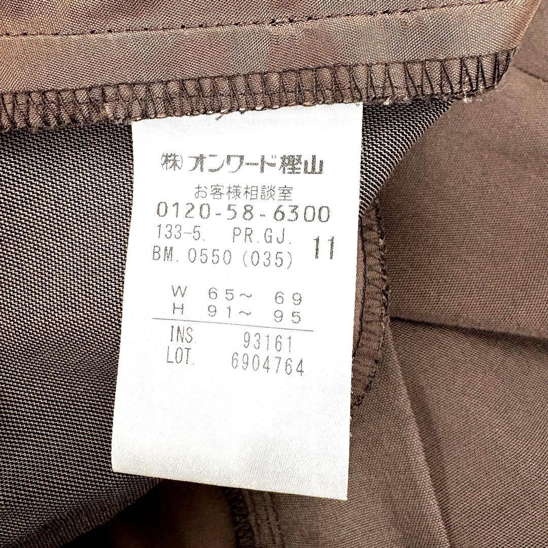 現行　美品　ジェイプレス セットアップ ノーカラー ワイドパンツ ベージュ11号