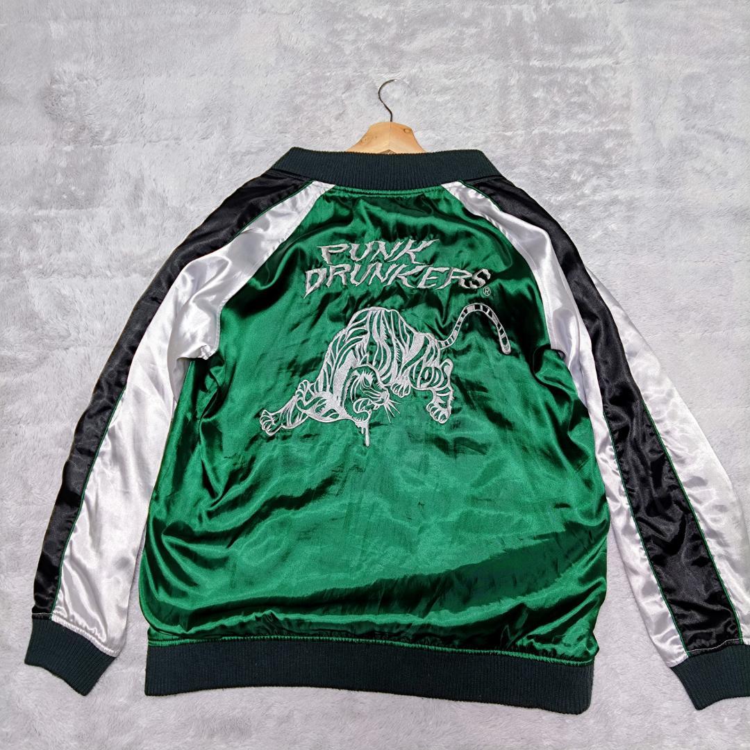 パンクドランカーズ、スカジャン、Ｌサイズ、虎、東京タワー、リバーシブル、アメカジ