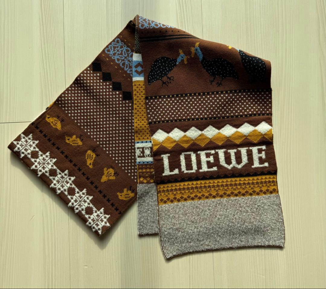 ロエベ　マフラー　マルチカラー