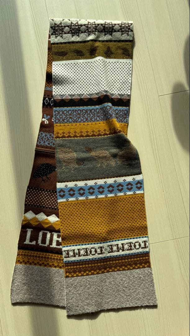 ロエベ　マフラー　マルチカラー