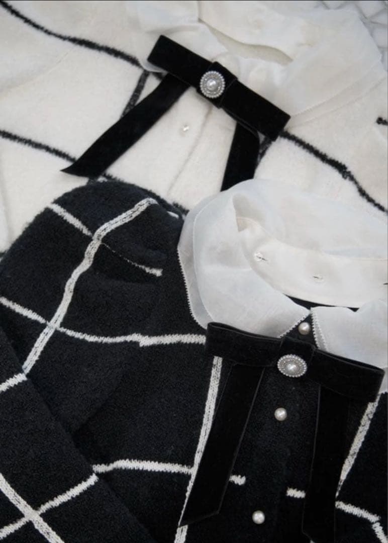 herlipto Crillon Boucle Cardigan 黒　M ニット