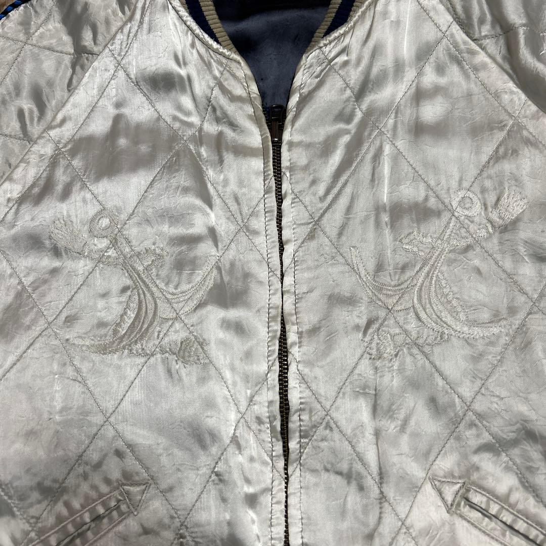 ブルーブルーリバーシブルスカジャン1ハリランキムタク　東洋　横浜