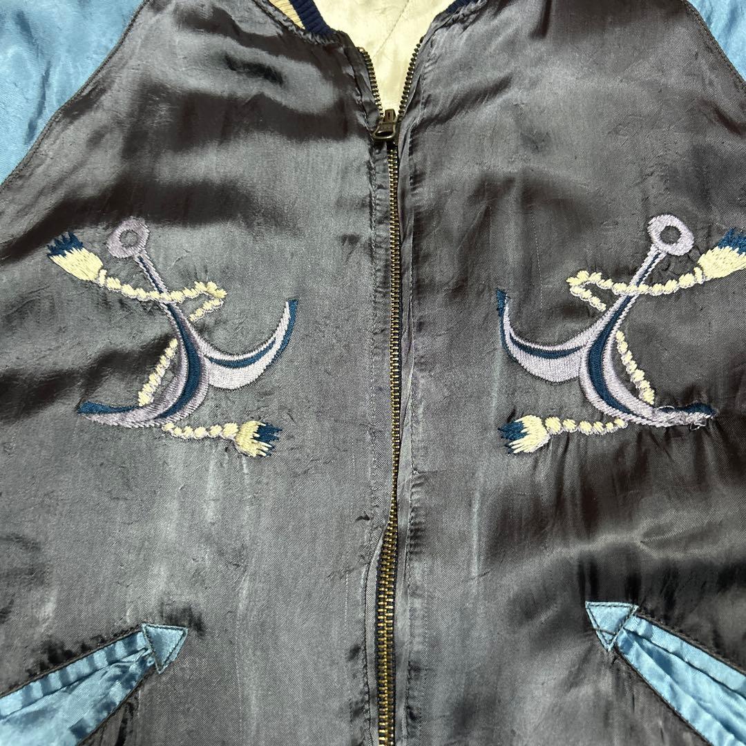 ブルーブルーリバーシブルスカジャン1ハリランキムタク　東洋　横浜