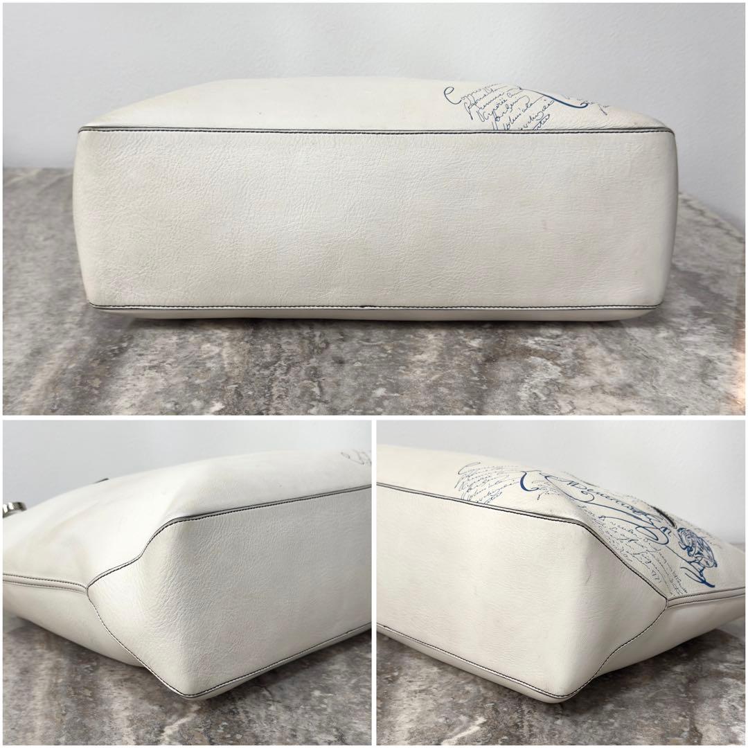 世界に一つ 72万円 ベルルッティ 特注トゥジュール ホワイトレザートートバッグ