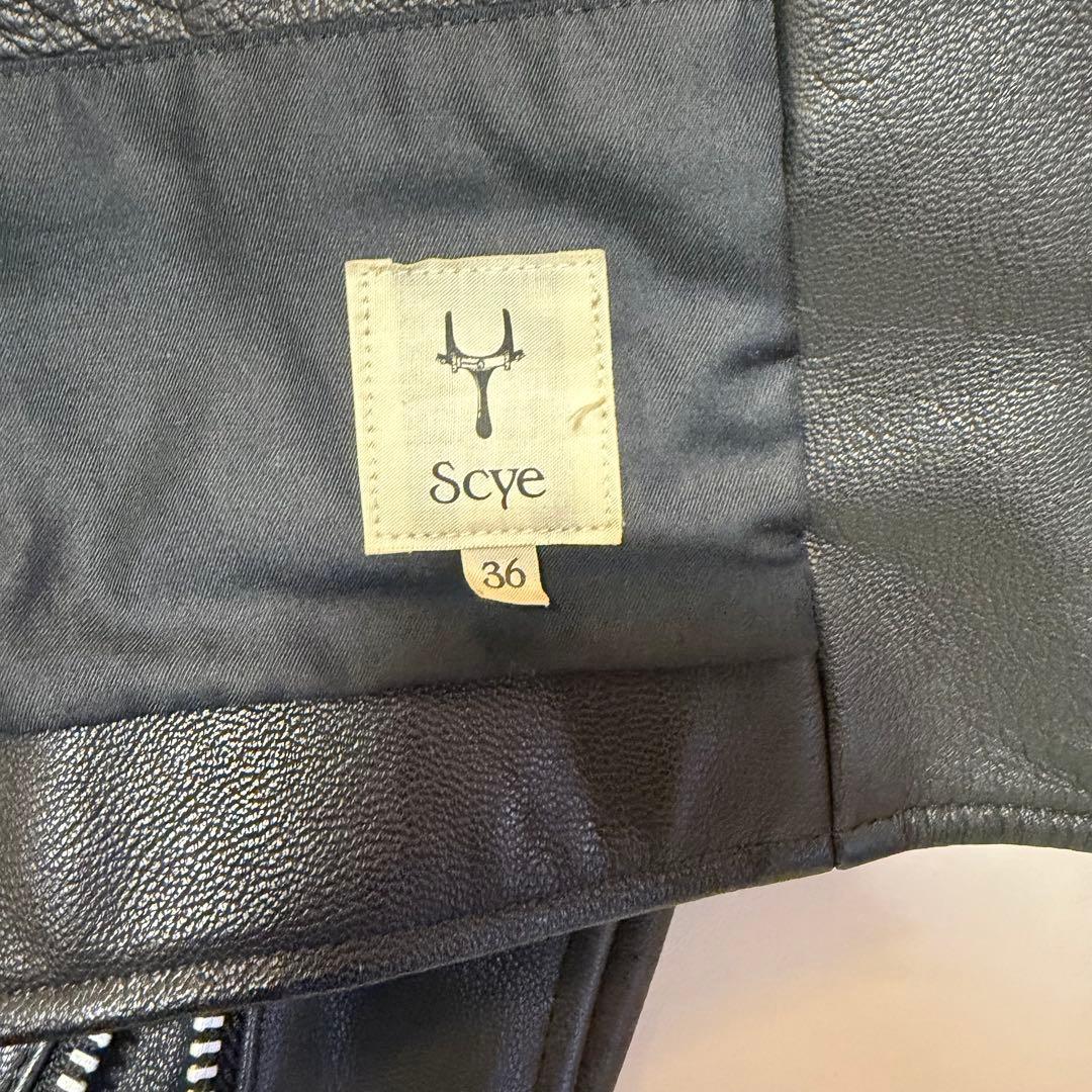 scye シングルライダースジャケット ゴートレザー 山羊革