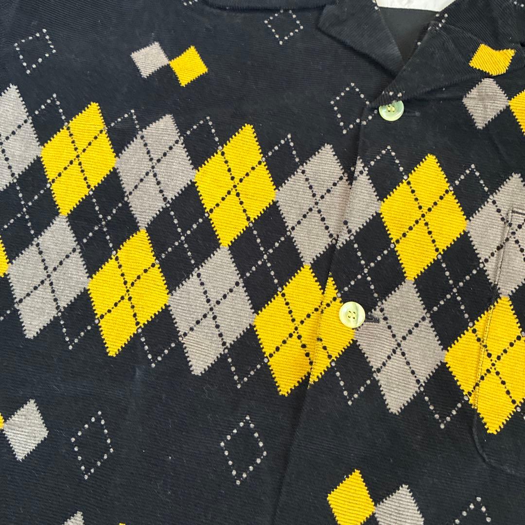 Style Eyes スタイルアイズアーガイル 長袖 コーデュロイ 黒