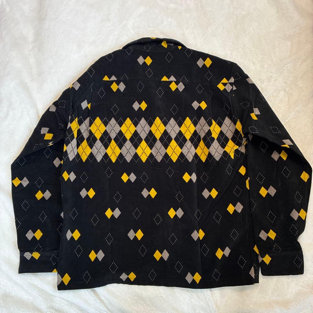 Style Eyes スタイルアイズアーガイル 長袖 コーデュロイ 黒