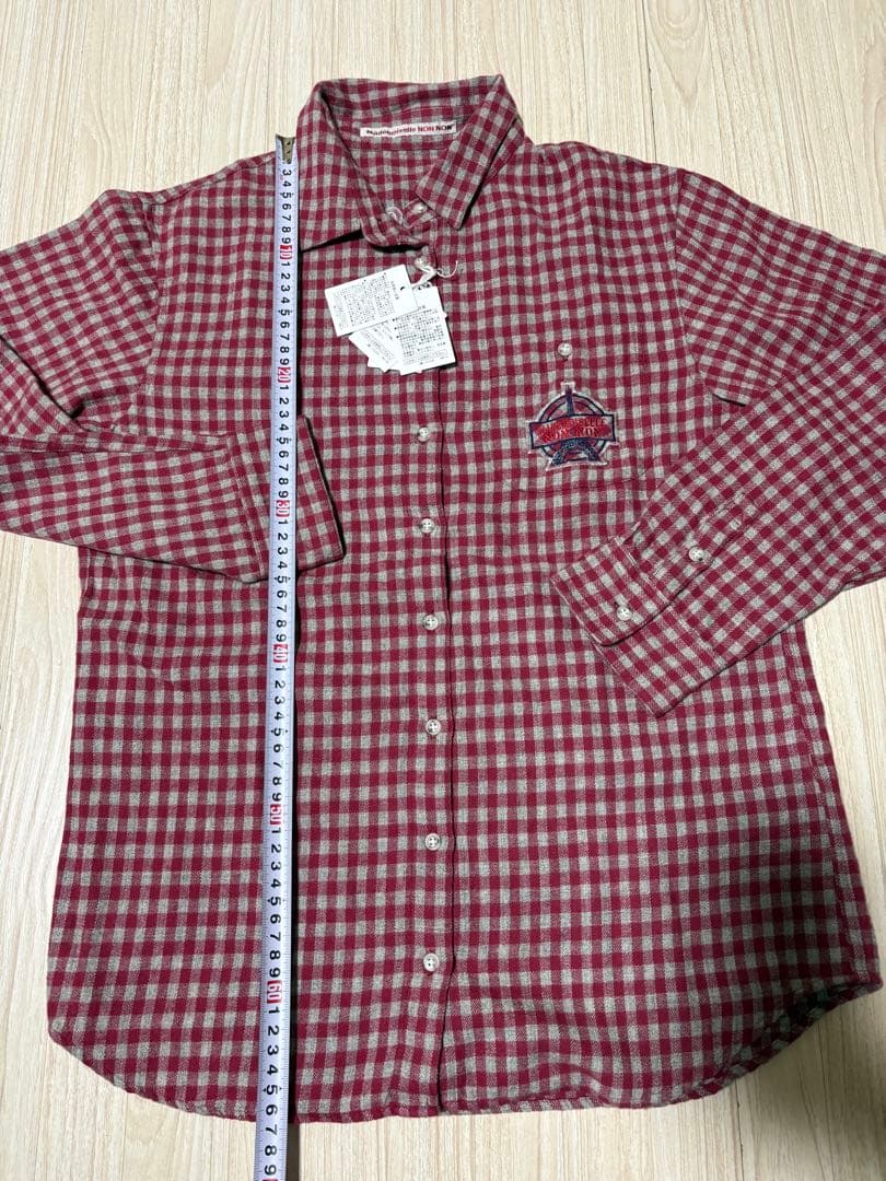 マドモアゼルノンノン 長袖 チェックネルシャツ　❣ 未使用タグ付き