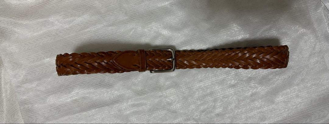 ま*る様 ホワイトハウスコックス　メッシュベルト レザー　英国製　ブラウン