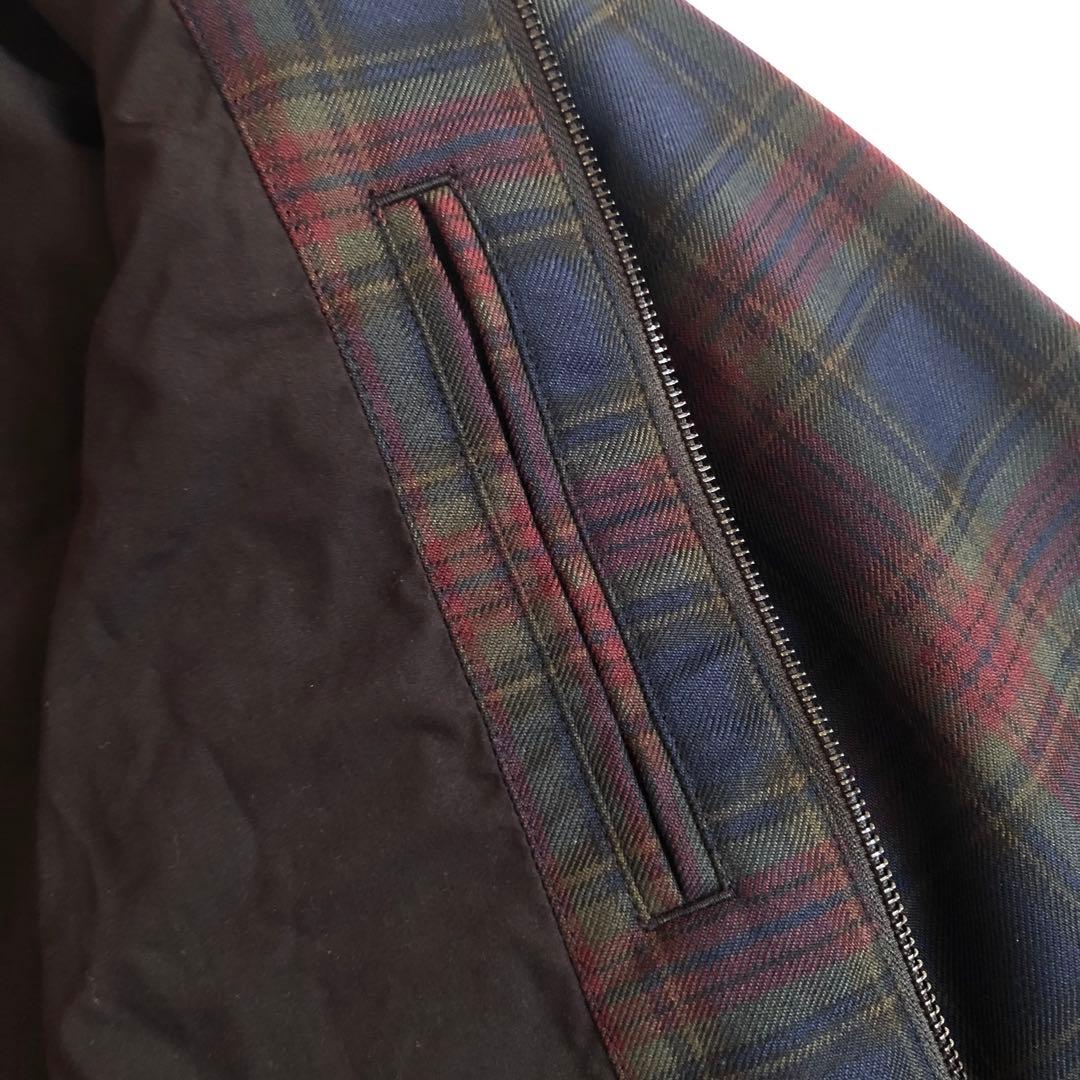 FRED PERRY タータン チェック ジップ スルー ジャケット ブルゾン
