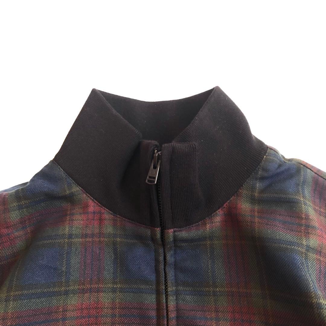 FRED PERRY タータン チェック ジップ スルー ジャケット ブルゾン