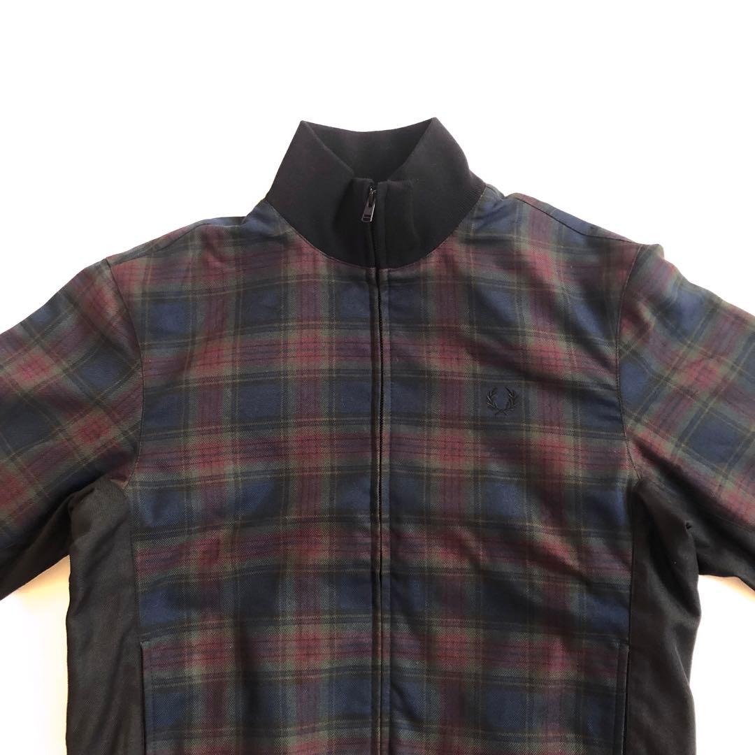 FRED PERRY タータン チェック ジップ スルー ジャケット ブルゾン