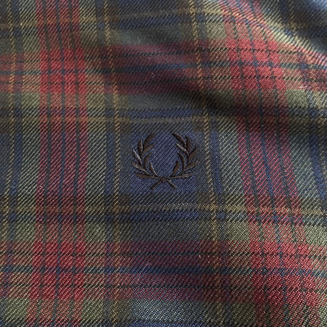 FRED PERRY タータン チェック ジップ スルー ジャケット ブルゾン
