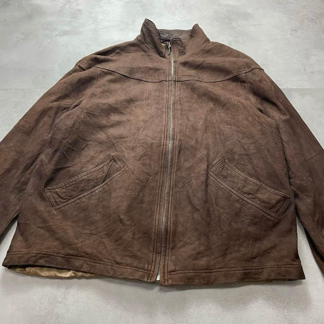 希少XL✨ポールスミス 羊革ラムスキン スウェードレザー シングルライダース