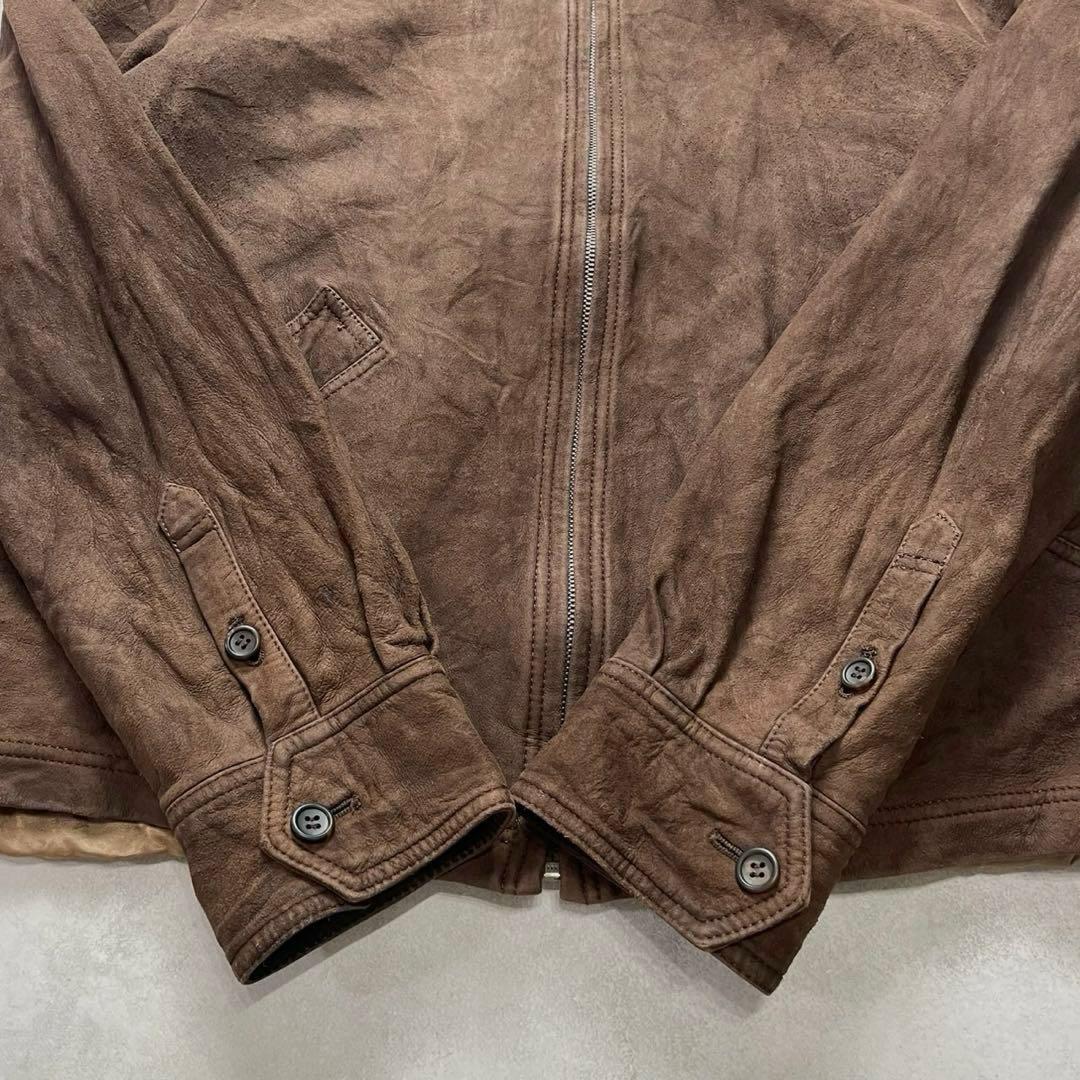 希少XL✨ポールスミス 羊革ラムスキン スウェードレザー シングルライダース