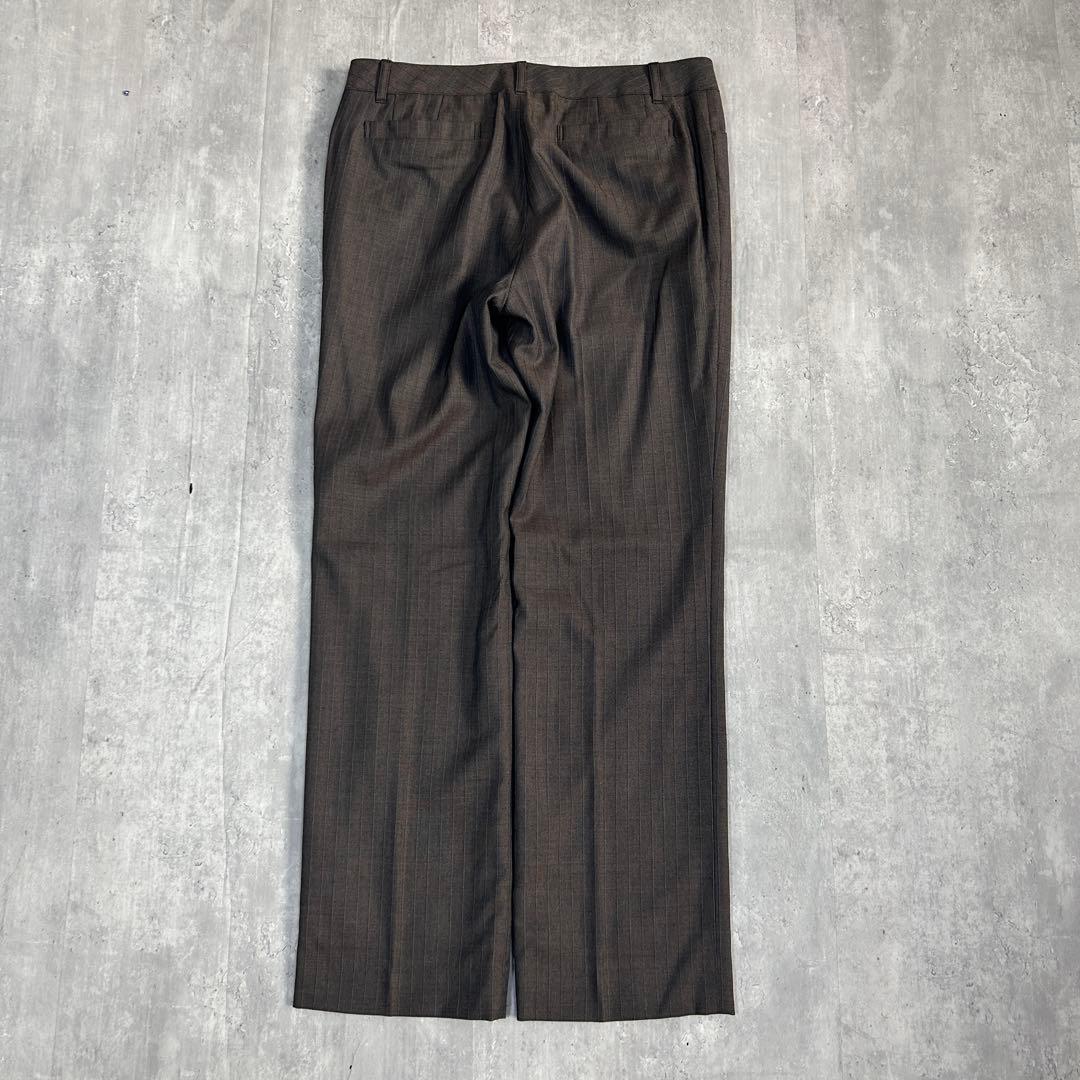 A926 美品 NEWYORKER 3点 スーツ上下 総裏 シルク混 日本製 茶