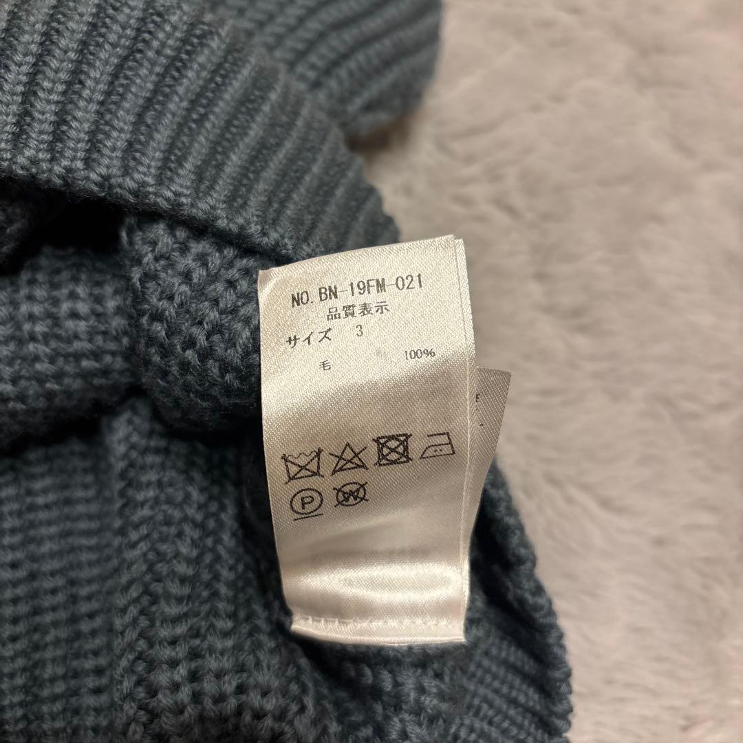 BATONER ブルークルーネックニット メンズ