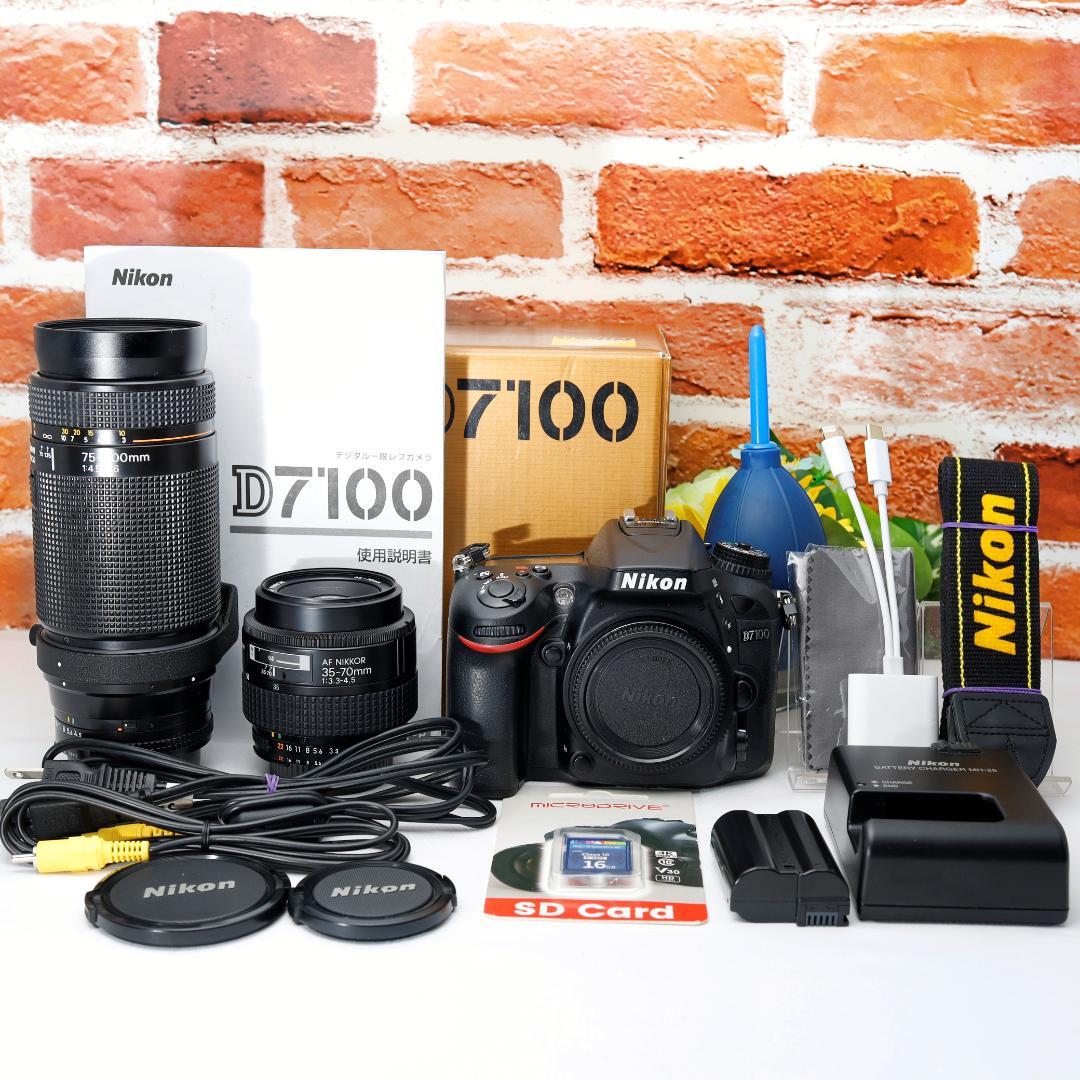 ✨元箱付き✨超望遠搭載✨Nikon D7100✨ダブルレンズ✨高速連写✨ニコン✨