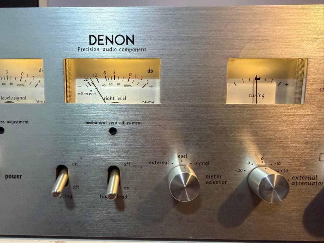 動作品　DENON TU-355 チューナー　デノン　当時物マニュアル付き