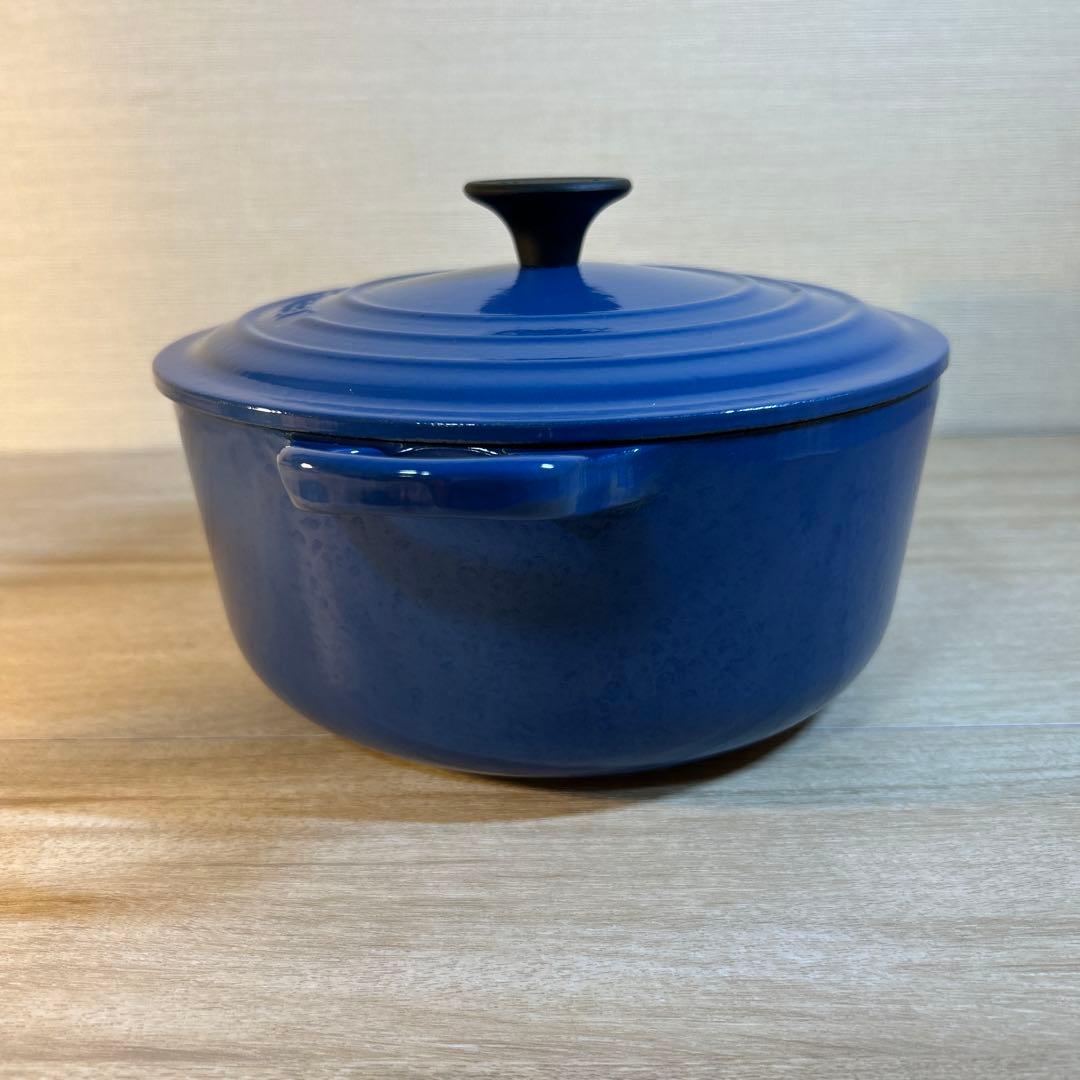 ルクルーゼ　ココットロンド　20cm ブルー　両手鍋　鍋