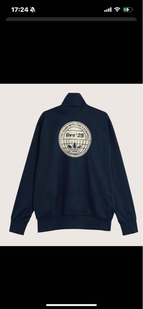 adidas x Oasis ファイヤーバード　トップ　ネイビー　Sサイズ