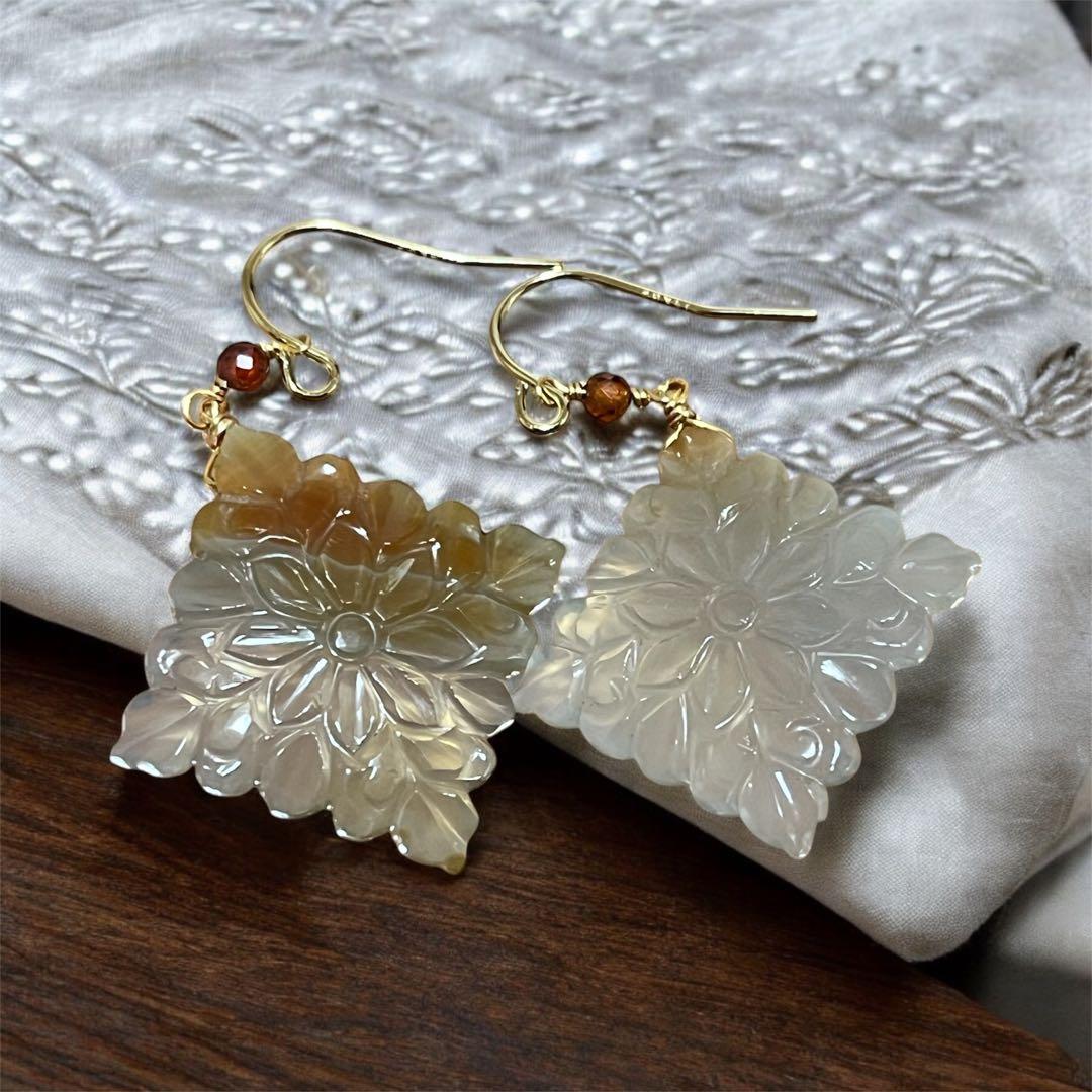 みっちゃんです。14kgfカーネリアンインアゲートロンバスチャーム