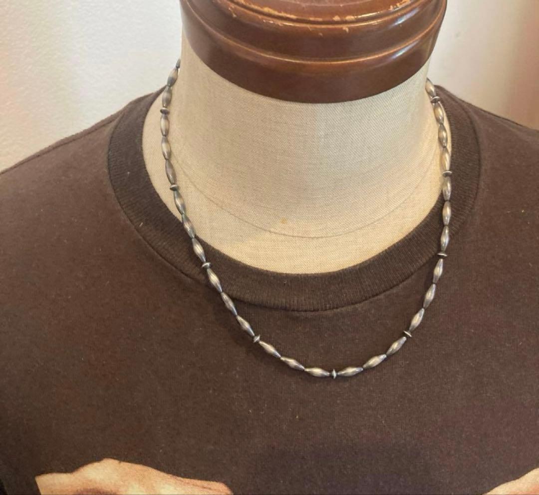 SV925製ナバホパールのオリジナルデザインネックレス　51cm