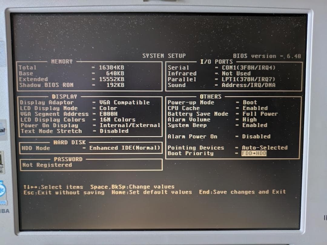 Windowsノート本体 Dyna Book Satellite Pro 430/1.3 Window95