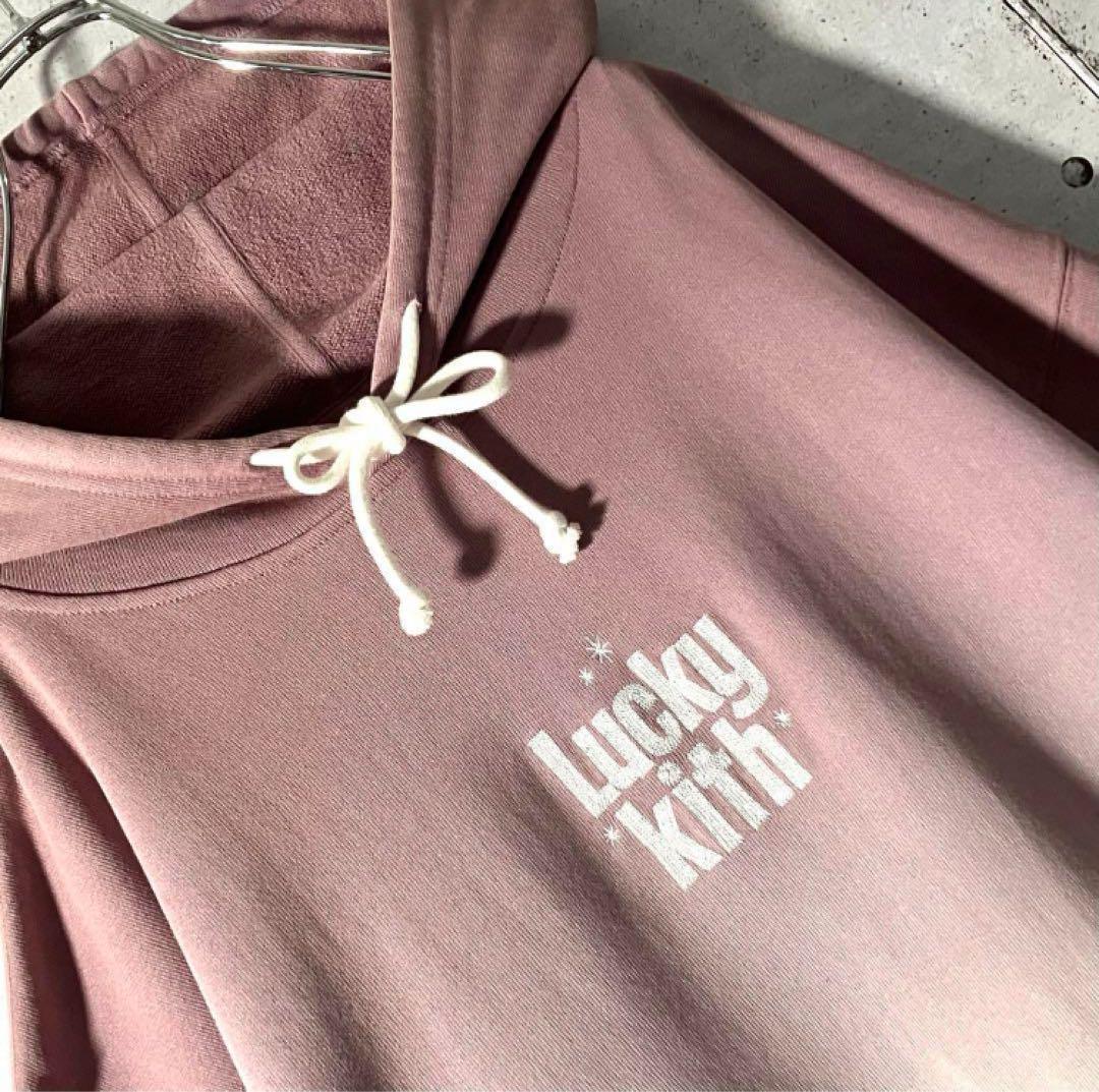 【入手困難】KITHキス☆グラデーションバイカラー刺繍ロゴスウェットパーカーL