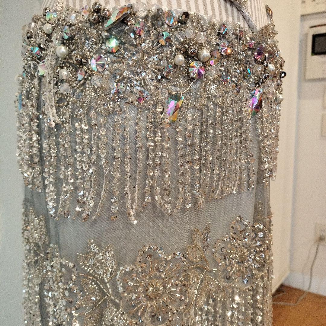 4Mシルバーブルー ベリーダンスセットアップ