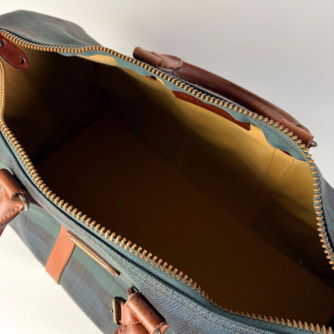 ポロラルフローレン ボストンバッグ 大 2WAY チェック PVCレザー