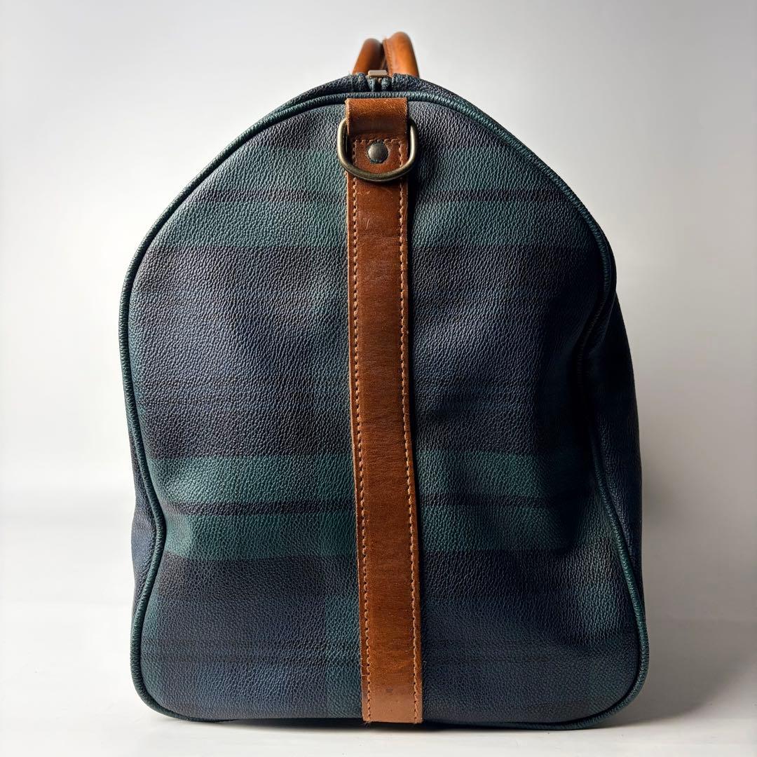 ポロラルフローレン ボストンバッグ 大 2WAY チェック PVCレザー