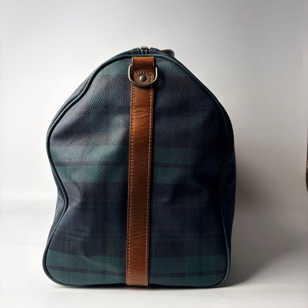 ポロラルフローレン ボストンバッグ 大 2WAY チェック PVCレザー