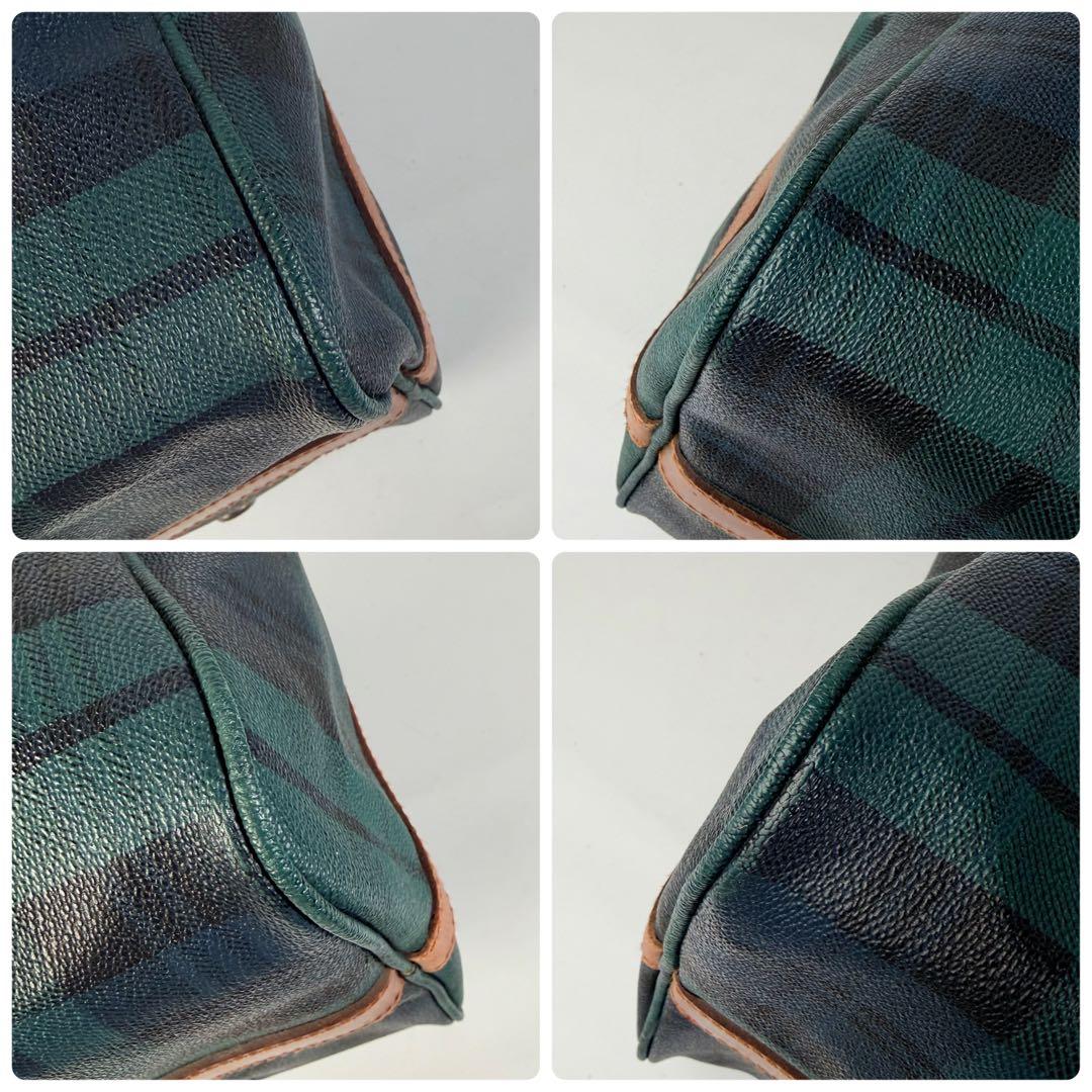 ポロラルフローレン ボストンバッグ 大 2WAY チェック PVCレザー