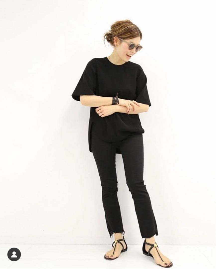 Deuxieme Classe MOTHER INSIDER CROP デニム黒