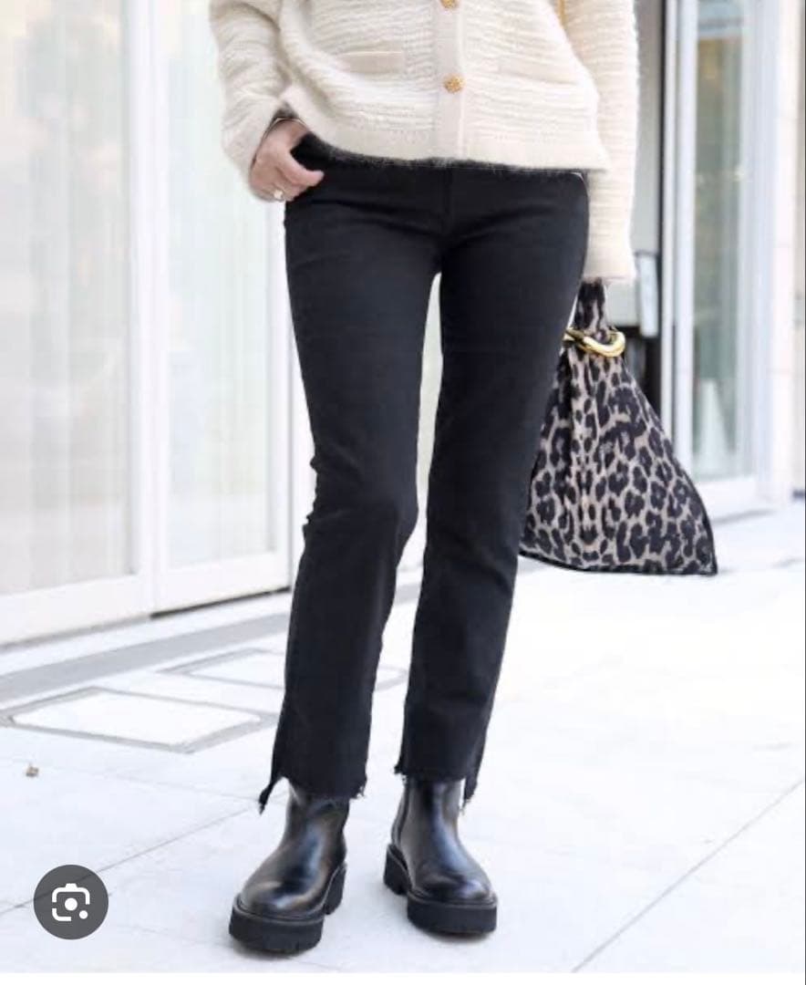 Deuxieme Classe MOTHER INSIDER CROP デニム黒