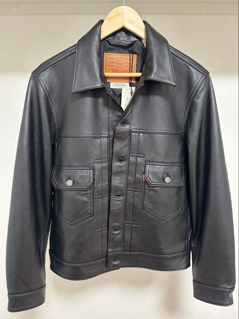 Levi's リーバイス　プレミアム　ブラック　レザー　ジャケット　ベルベルジン