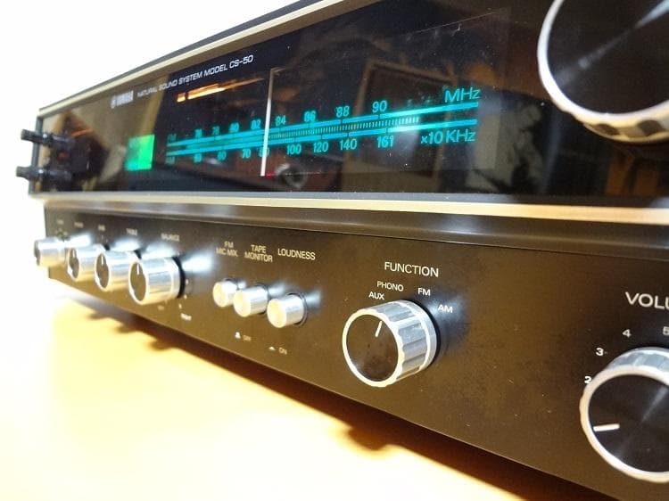 実働 YAMAHA CS-50 ステレオレシーバー専用ケーブル付属 1975年製