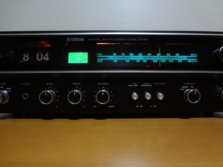 実働 YAMAHA CS-50 ステレオレシーバー専用ケーブル付属 1975年製