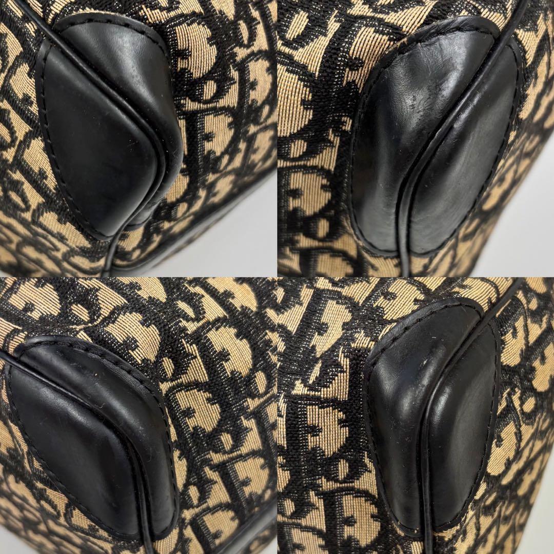 クリスチャンディオール ミニボストンバッグ トロッター ネイビー