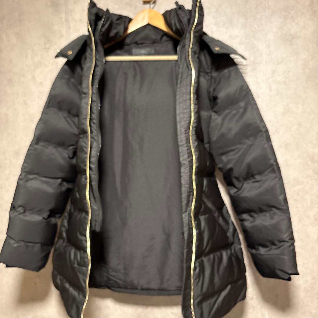 ZARA 撥水ウィンドブレーカーフード付きダウンジャケット S