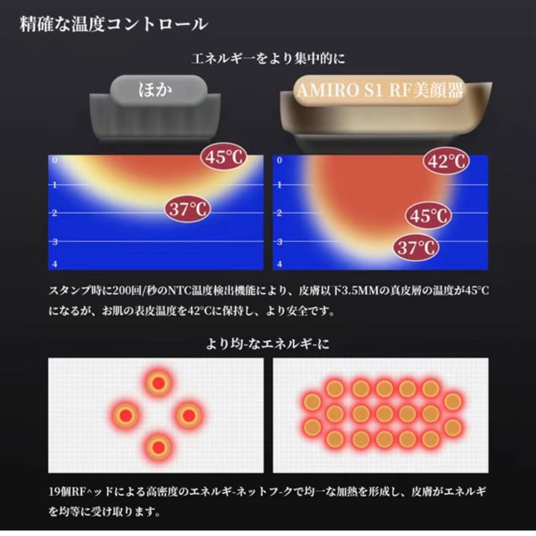 美品【定価10万円超】AMIRO S1 RF美顔器 ゴールド